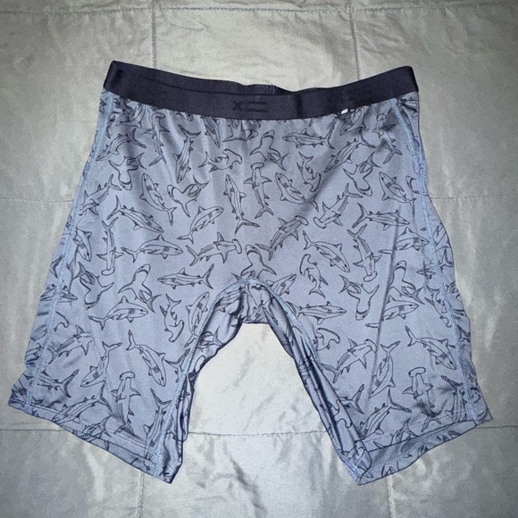 TomboyX Charcoal Shark Pattern Swim Boxer Briefs - Picture 1 of 2